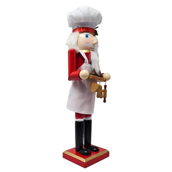 Gingerbread and Chocolate Baker 15" Christmas Nutcracker - Picture 2 of 4